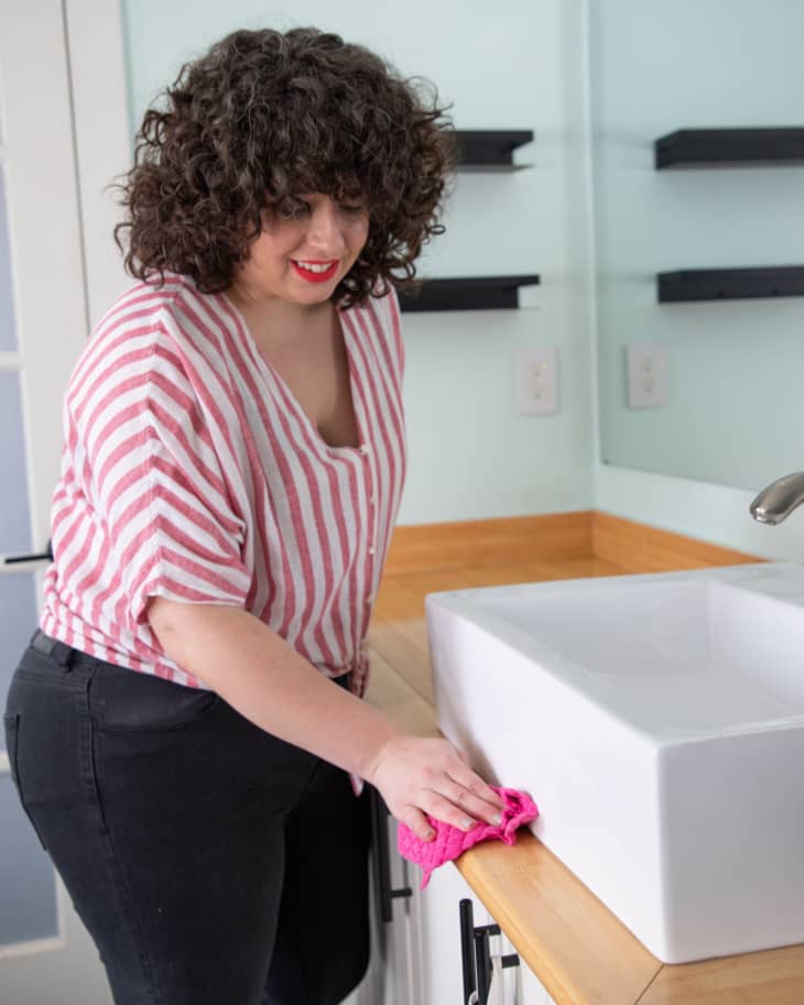 Clean Bathroom Countertop or Vanity - Spring Cleaning Cure 2021 | Apartment Therapy